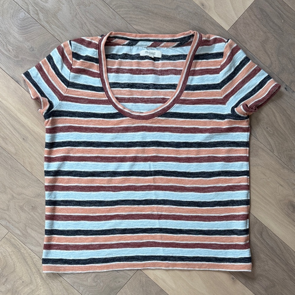 Madewell Multicolor Striped Short Sleeve Tee
